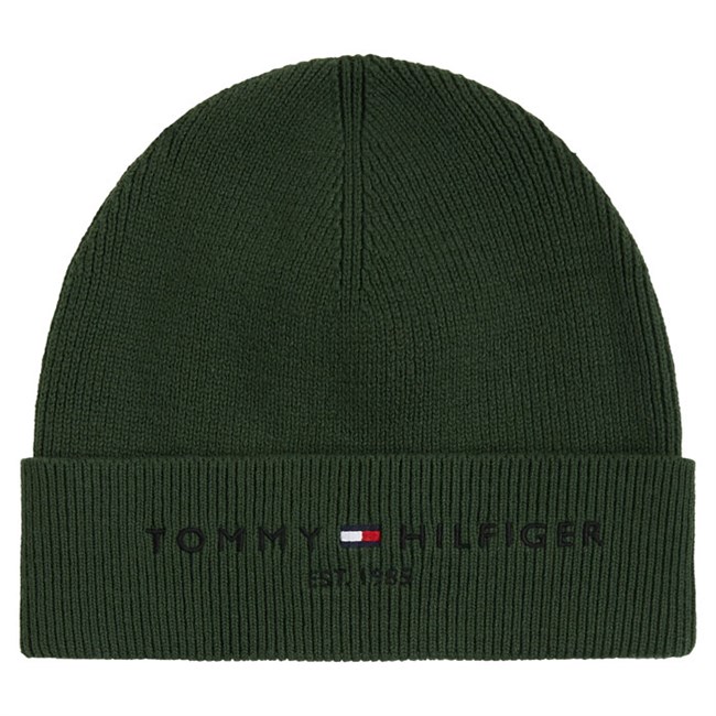 Hilfiger Established Strik Beanie Hue National Forest Grøn