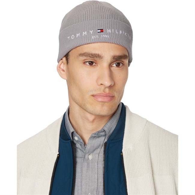 Hilfiger Established Strik Beanie Hue Iron Grå