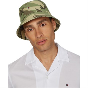 Tommy Hilfiger Flag Bucket Hat Green Camo