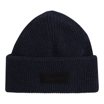 Calvin Klein Badge Docker Beanie Mørkeblå