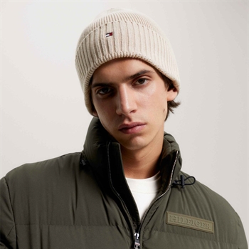 Strik Hue Hilfiger Essential Flag Beanie Beige