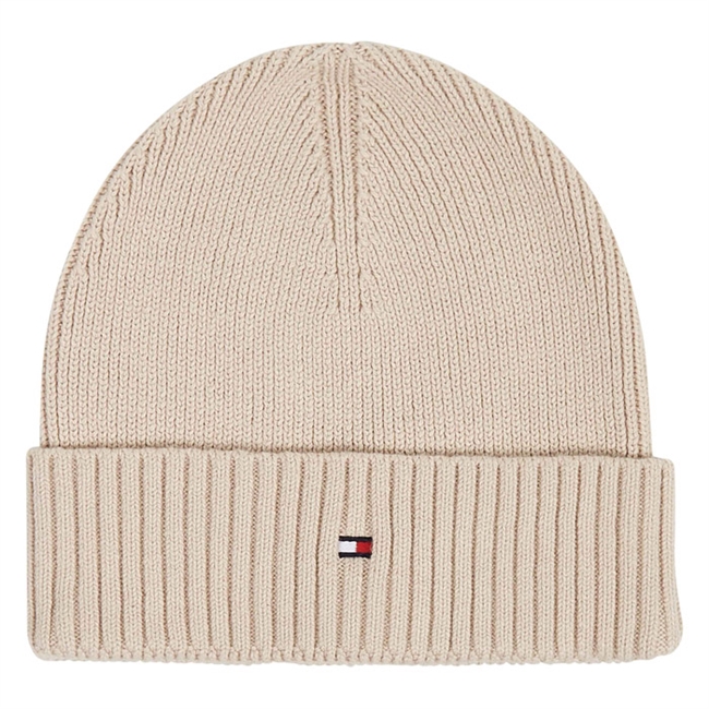 Strik Hue Hilfiger Essential Flag Beanie Beige