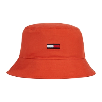 Tommy Jeans Flag Bucket Bøllehat Brændt Orange