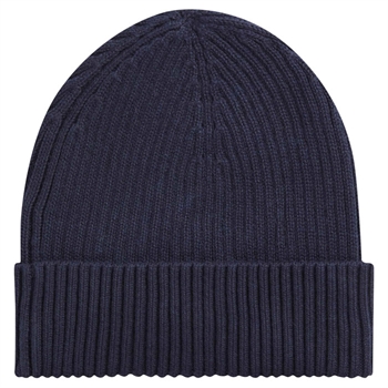 Calvin Klein Classic Cotton Rib Beanie Blå