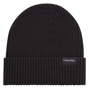 Calvin Klein Classic Cotton Rib Beanie Sort