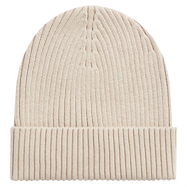 Calvin Klein Classic Cotton Rib Beanie hue i Beige