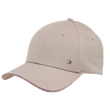 Beige Cap med Metallisk Logo