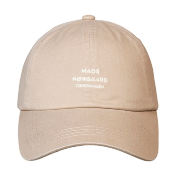 Lækker logo cap i beige fra Mads Nørgaard