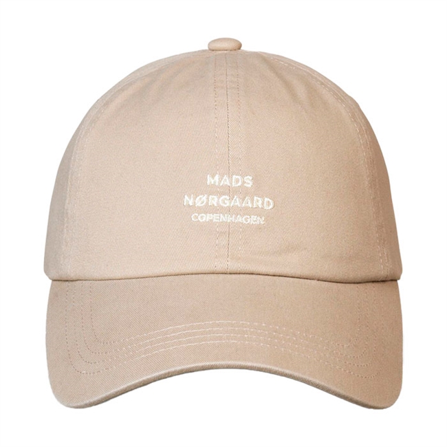 Lækker logo cap i beige fra Mads Nørgaard