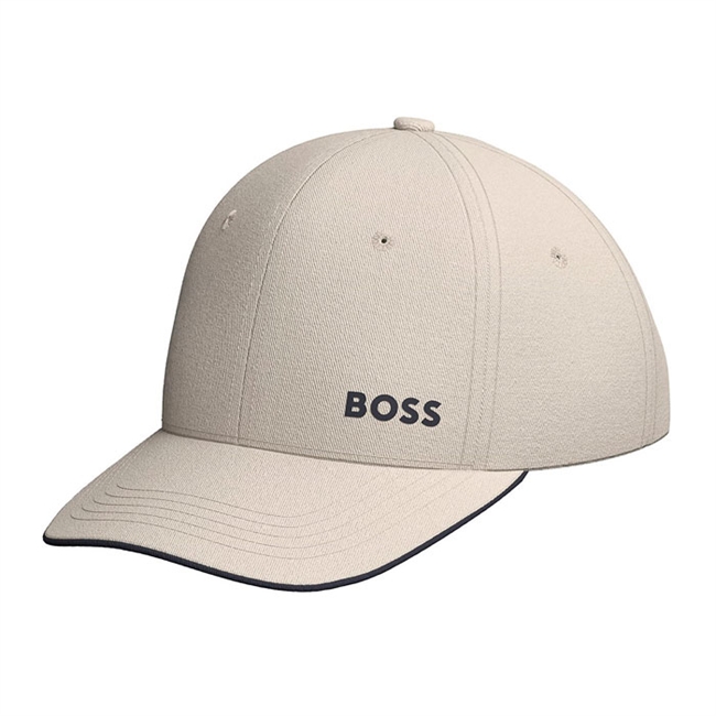 Moderne hvid cap med logo fra BOSS