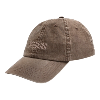 Smart washed cap i brun fra Woodbird