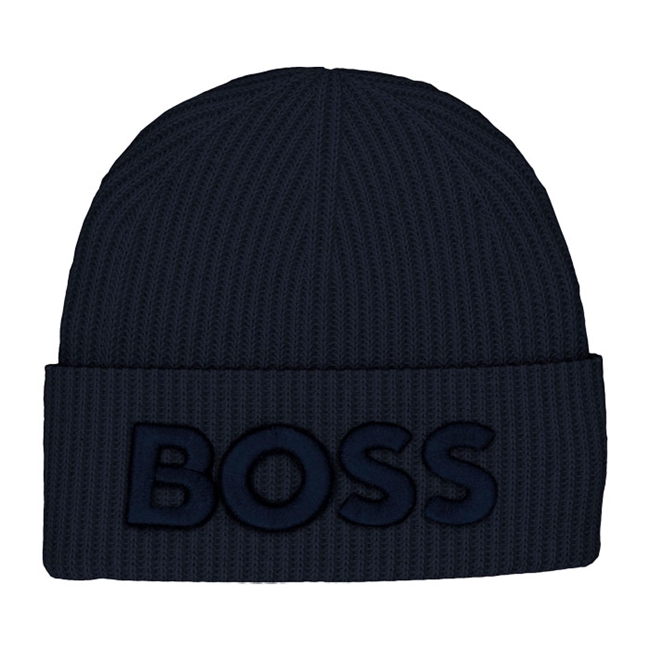 Lækker BOSS hue med logo i navy