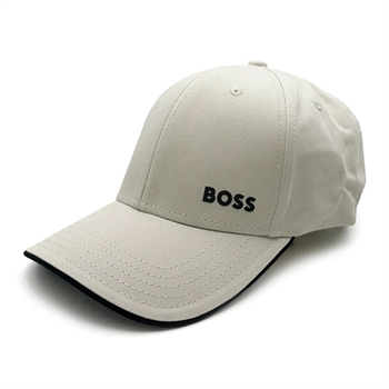 Klassisk pæn cap i sand farve fra BOSS med logo