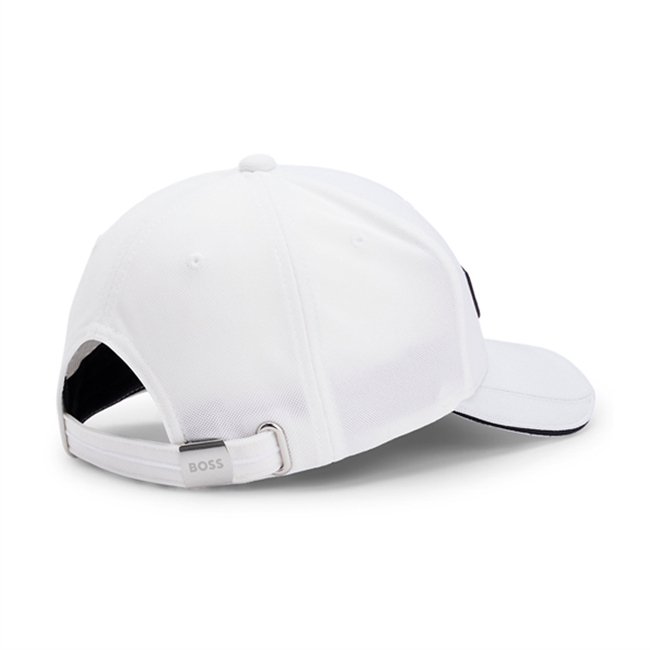 Pæn basic cap i hvid fra BOSS med logo