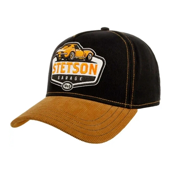Stilren Trucker Cap i sort / guld fra Stetson