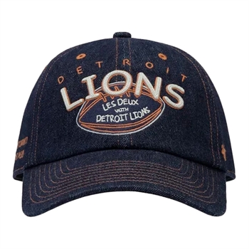 Les Deux X NFL EMB Denim Clean Up Detroit Lions Cap Mørkeblå