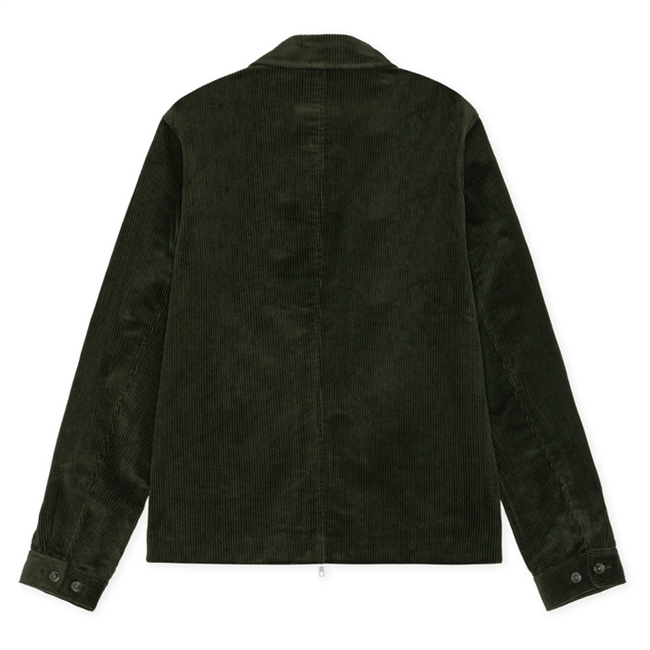 Les Deux Corduroy Coach Jacket Mørkegrøn