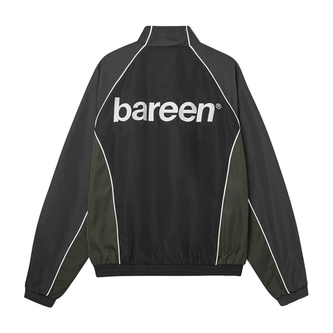 Oversized two tone track jakke i sort fra Bareen