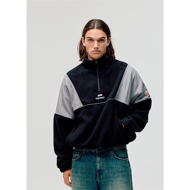 Bareen Half Zip Fleece Jakke Sort