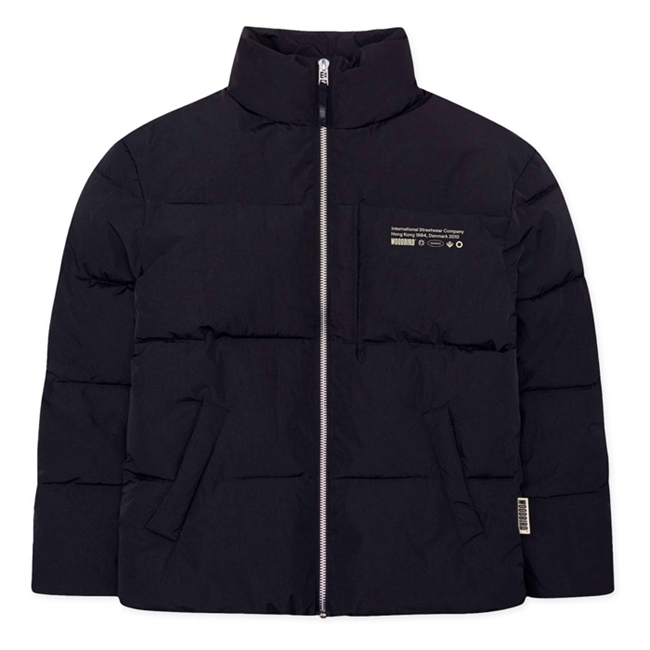 Moderne sort puffer jakke fra Woodbird