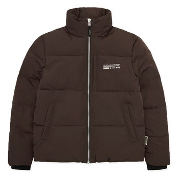 Moderne mørkebrun puffer jakke fra Woodbird