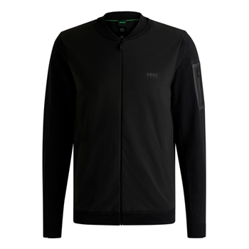 Lækker hybrid windbreaker i sort fra BOSS