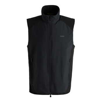 Moderne sort vest fra BOSS med logo
