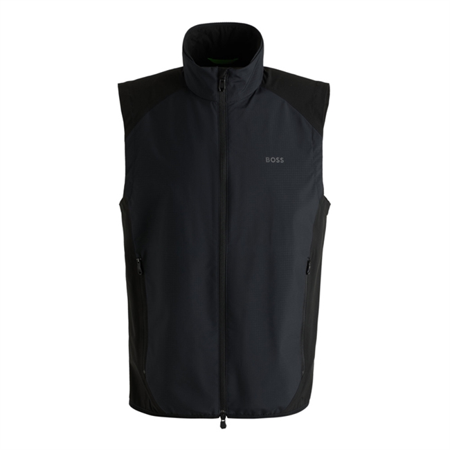 Moderne sort vest fra BOSS med logo