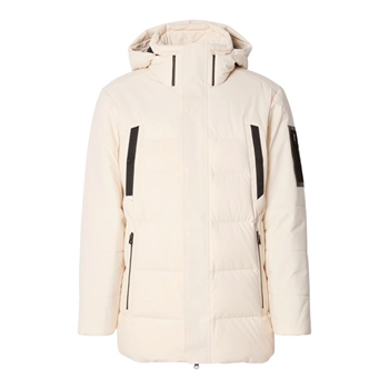 Stilren varm dunjakke i hvid fra BOSS