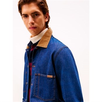 Moderne mørk denim jakke fra Tommy Hilfiger