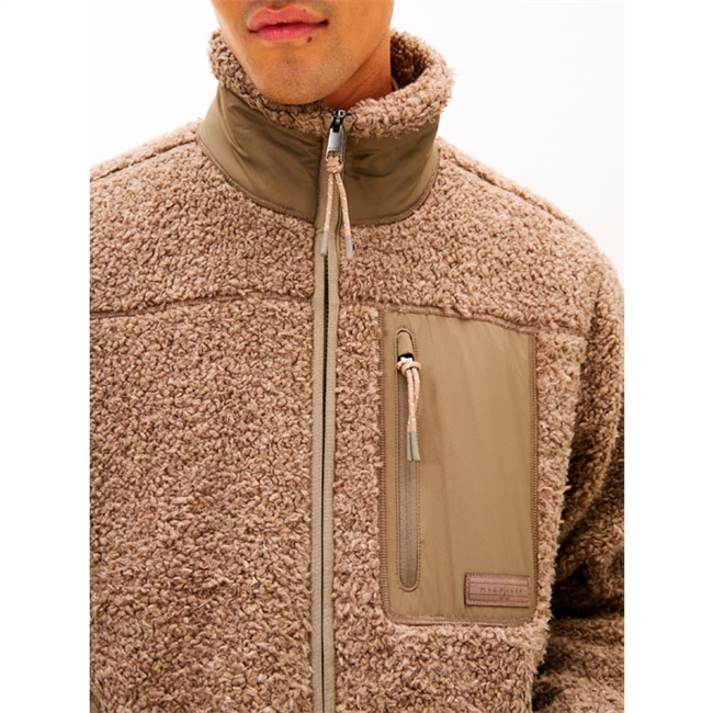 Moderne teddy jakke i brun fra Tommy Hilfiger