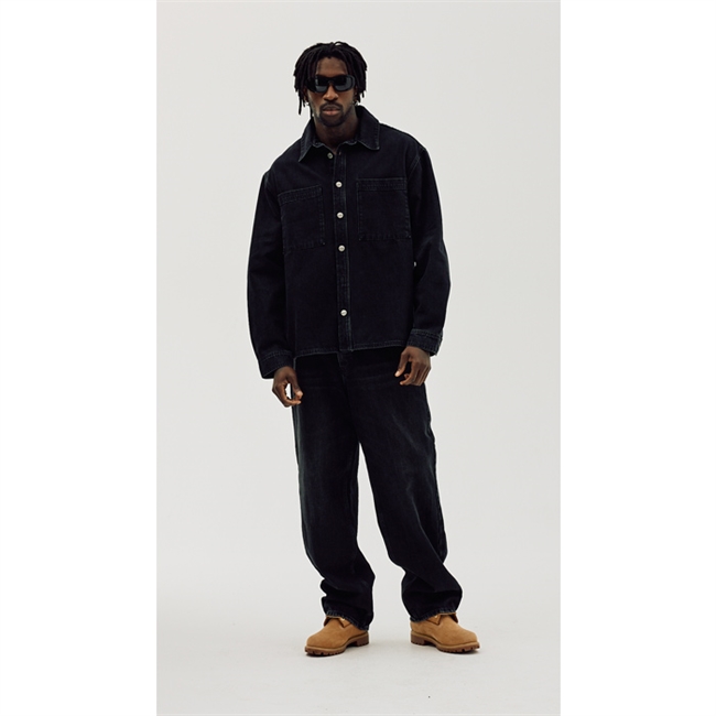 Moderne loose fit jeans i sort fra Bareen