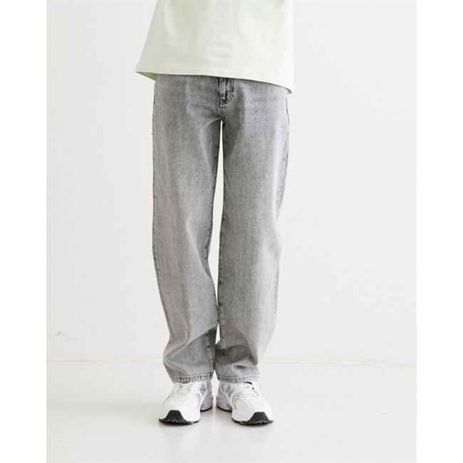 Moderne five pocket jeans i grå fra Woodbird