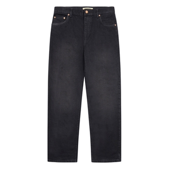 Moderne loose fit jeans i sort fra Woodbird