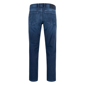 Moderne pipe jeans i mørkeblå fra Alberto