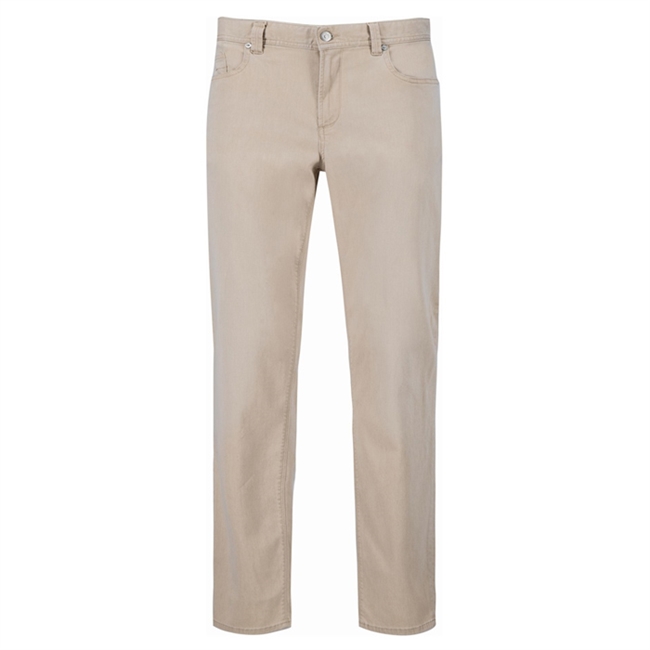 Flotte beige jeans med massere af stræk fra Alberto.