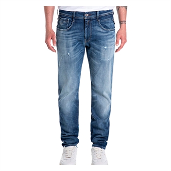 Lækre blå jeans fra Replay med smarte vaskede og ripped detaljer