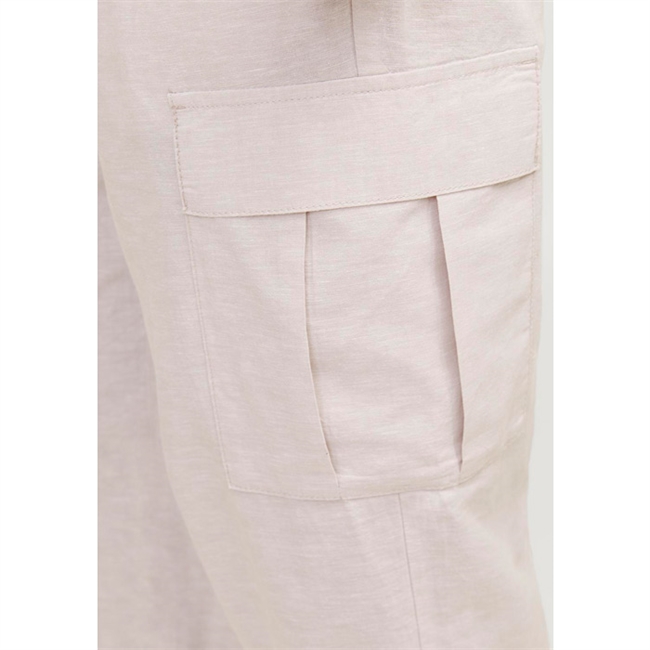 Lækre cargo hørbukser i beige fra Jack & Jones