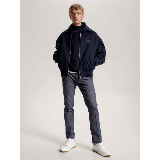 Klassisk meleret Bukser i blå og grå nuancer fra Tommy Hilfiger.