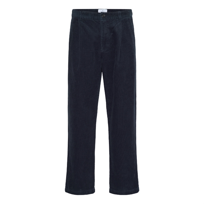 Moderne pleat bukser i navy fra Matinique