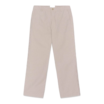 Moderne stribet chino bukser i beige fra Matinique