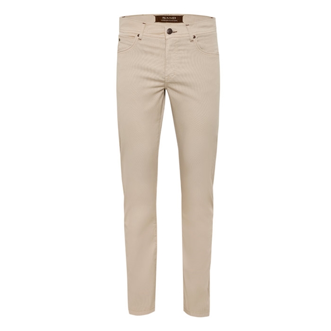 Lækker pants fra Sand i i lys sand farve med stretch.