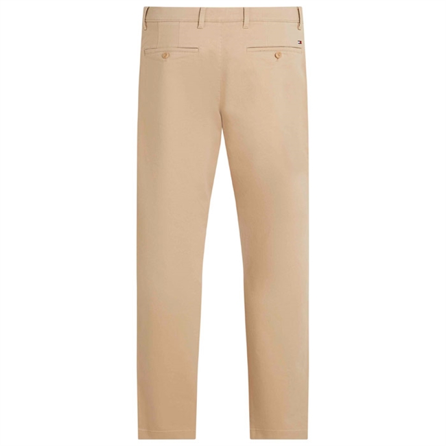 Klassiske Beige straight fit chino bukser fra Tommy Hilfiger