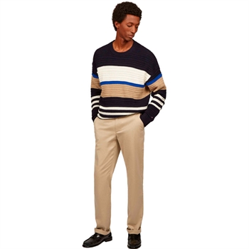 Klassiske Beige straight fit chino bukser fra Tommy Hilfiger