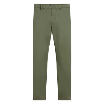 Klassiske grønne straight fit chino bukser fra Tommy Hilfiger