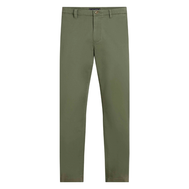 Klassiske grønne straight fit chino bukser fra Tommy Hilfiger