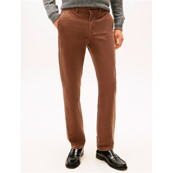 Klassiske brune straight fit fløjlsbukser fra Tommy Hilfiger