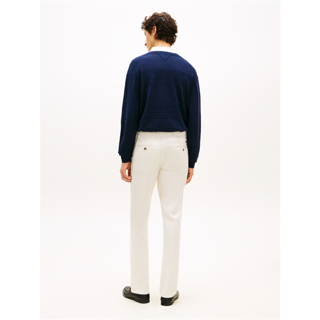 Klassiske straight fit chino bukser i beige fra Tommy Hilfiger