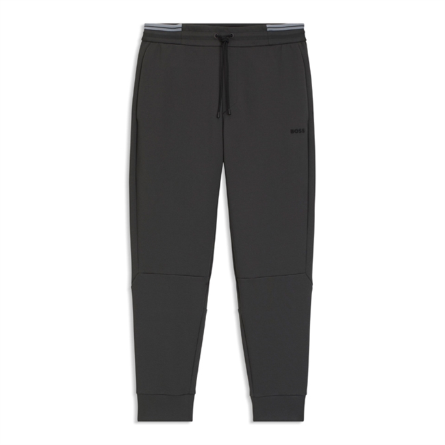 Smarte mørkegrå sweatpants med logo fra BOSS