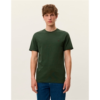 Klassisk grøn t-shirt med logo på brystet fra Les Deux